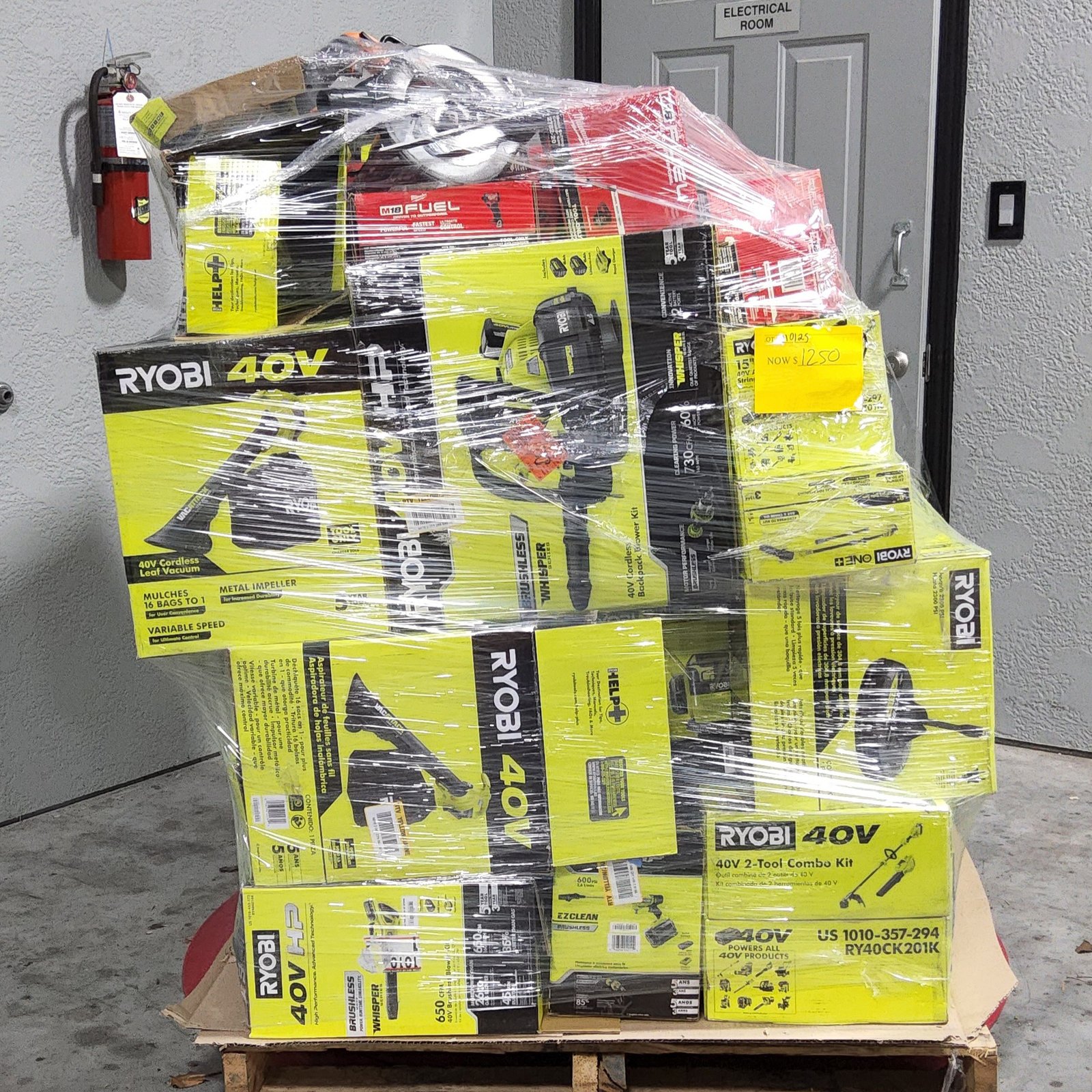 MIXED TOOL PALLET – LOT ID: 210125 100% Tested and Working (WITH BATTERIES AND CHARGERS)